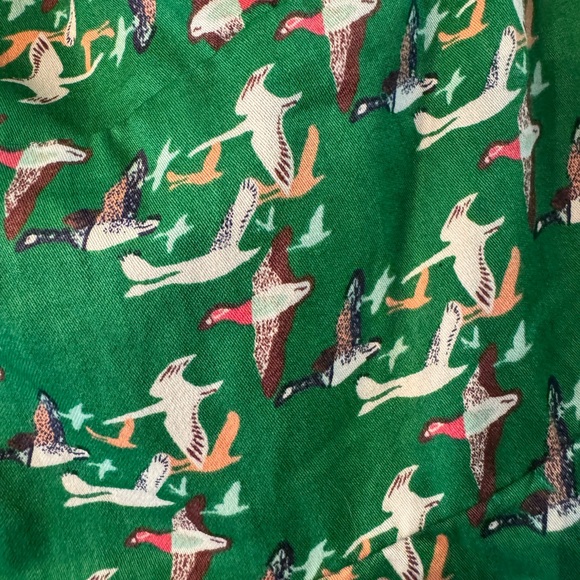 ModCloth, Sunny Girl Kelly Green Bird Print Dress - Picture 3 of 5